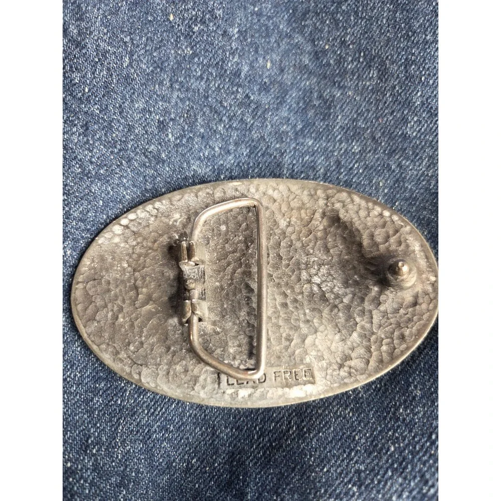 Vintage Solid Metal Pirates Belt Buckle Skull Nautical
